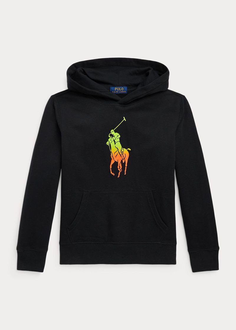 Sudadera Con Capucha Ralph Lauren Niño 6-14 Años Ombré Big Pony Fleece Chile Negras HTPWF-2375